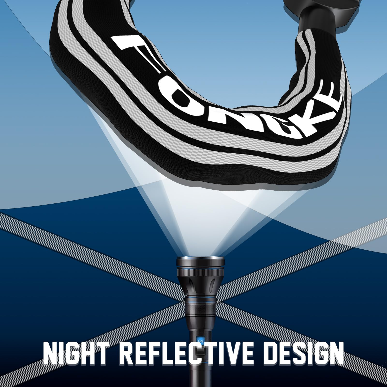 E Scooter Schloss, 8mm Dicke Kettenschloss, Tragbarkeit Schloss für E Scooter, Handschellenschloss, Hohe Sicherheit Fahrradschloss 7