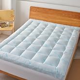 Favorland Mattress Topper Queen Size - Cooling Extra Thick Breathable Viscose Made from Bamboo Mattress pad - Soft Quilted Fitted Mattress Cover with 900 GSM Down Alternative Fill (8-21&rdquo;Deep Pocket)