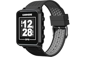 CANMORE TW353 Golf GPS Watch for Men and Women, High Contrast LCD Display, Free Update Over 41,000 Preloaded Courses Worldwide, Lightweight Essential Golf Accessory for Golfers, Black/Gray