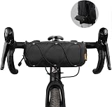 Rhinowalk Bike Handlebar Bag Front Bag 2.4L 900D Black with Straps view 1