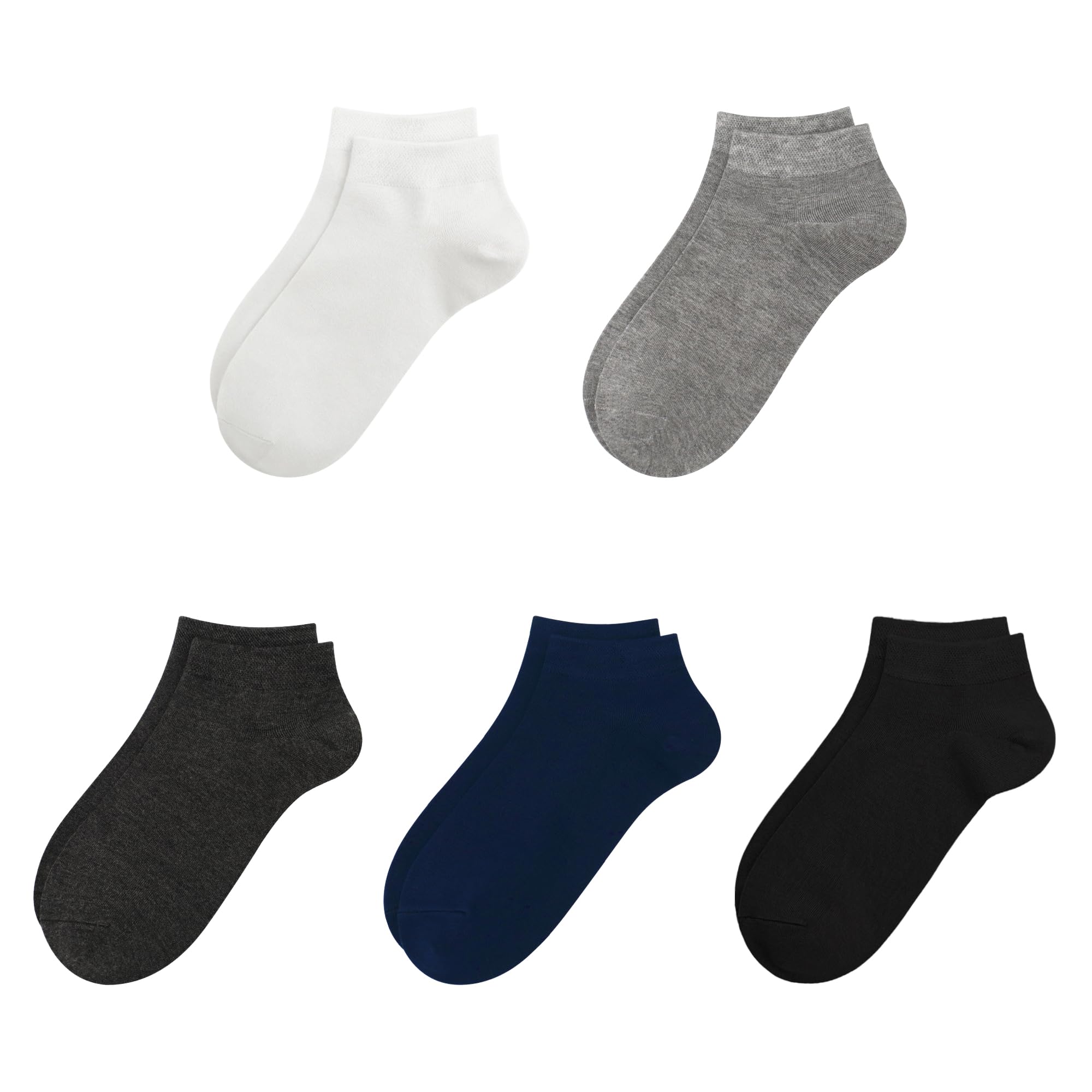 Photo 1 of ***MISSING SOCKS***SERISIMPLE Viscose Bamboo School Socks Ankle Super Soft Kids Socks Stretch Cuffs Athletic Socks Odor Resistant Anti-odor 5 Pairs (Medium, Assorted7)
