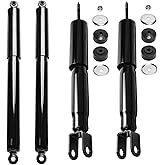Detroit Axle - 4pc Shock Absorbers for 4WD Chevy Silverado GMC Sierra Yukon XL Suburban 1500 Tahoe, 4 Front and Rear Shock Ab