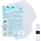 Simthread Sticky Wash Away Embroidery Stabilizer Self-Adhesive Printable A4 Size Paper Stabilizer Medium Weight 1.4OZ 8.5" x 11" 7pcs / Pack