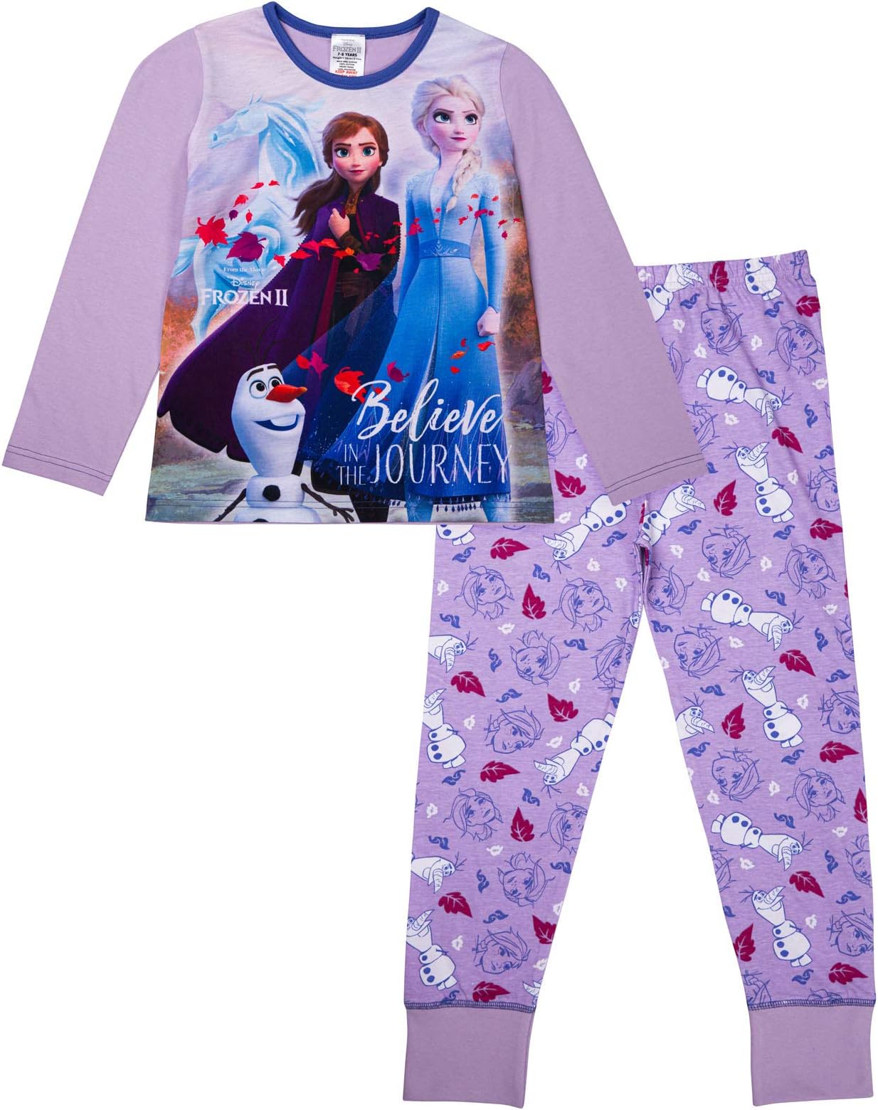 Disney Girls Frozen Pyjamas Anna Elsa Olaf Girls Pjs Ages 3 to 12 Years Old