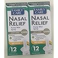 Family Care Nasal Relief Spray - Oxymetazoline HCl 0.05%, 2-Pack Anti-Drip Mist