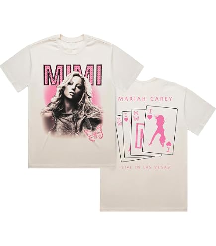 Mariah Carey Official 30th Anniversary Printed White T-Shirt