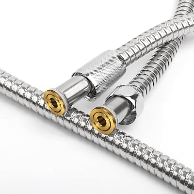 YEAUPE 1.8m Chrome Shower Hose Universal G1/2 Brass Inner Core