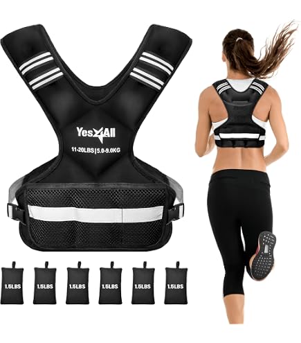 Test du gilet lesté réglable 20 kg pour homme et femme