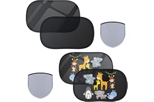 Car Window Shade(4 Pack), Car Sun Shade for Baby Adults, Car Side Window Sun Shade Static Cling Block Sunlight and UV Ray Sui