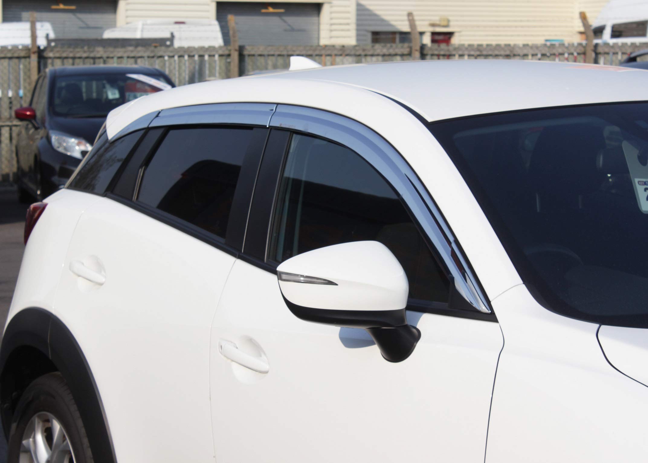 AUTO CLOVER Chrome Wind Deflectors Set for Mazda CX-3 2015+ (6 pieces)