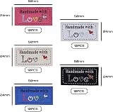 Create idea 50pcs Handmade Sewing Labels 50x24mm in Pink, Blue, Beige & More view 4