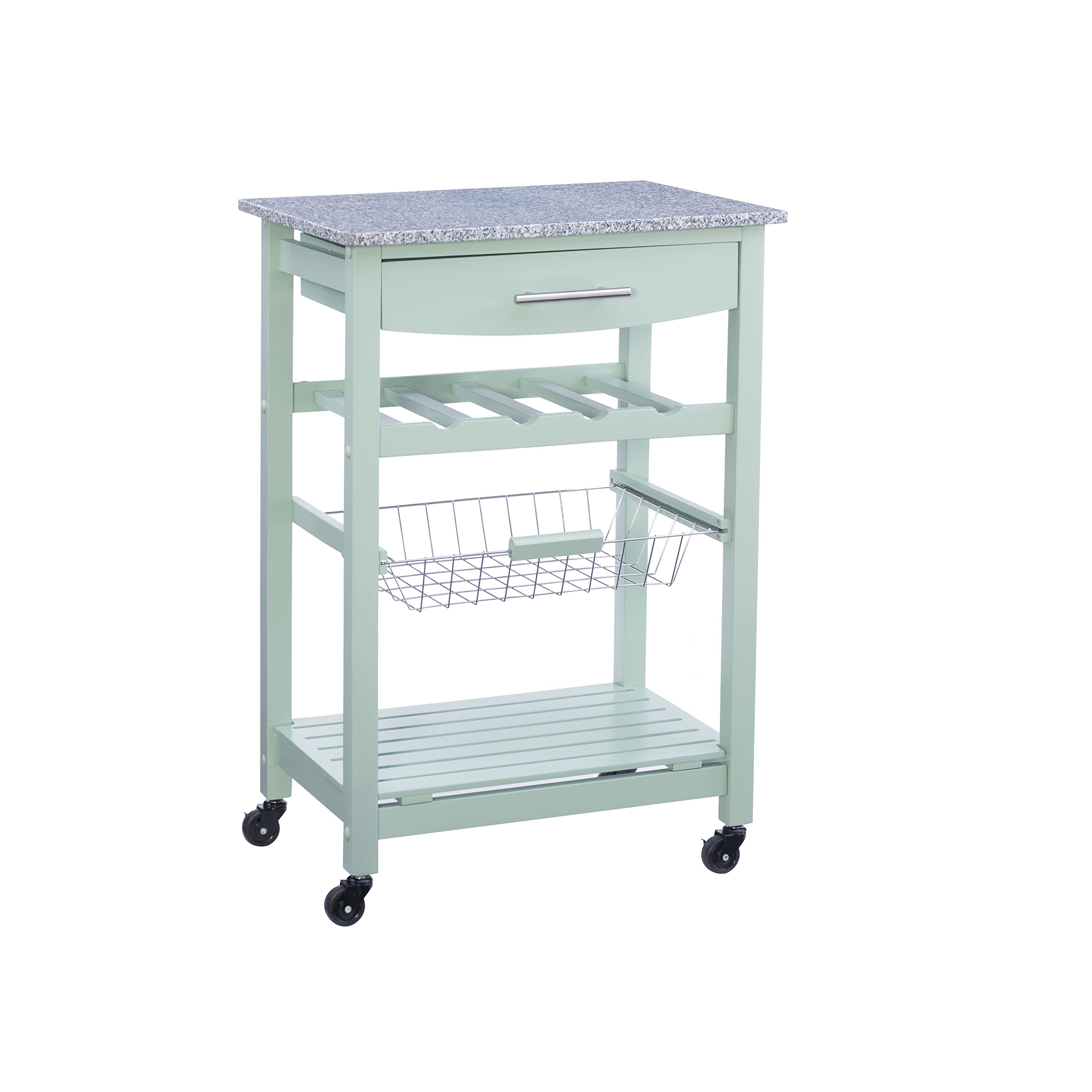 Linon Kitchen Island, Green, 15.75 x 22.83 x 33.86 Inches Image