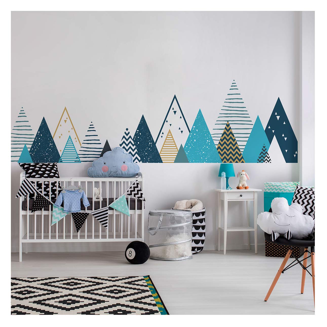 Tipika Giant Scandinavian Mountain Wall Sticker for Children 65 x 240 cm