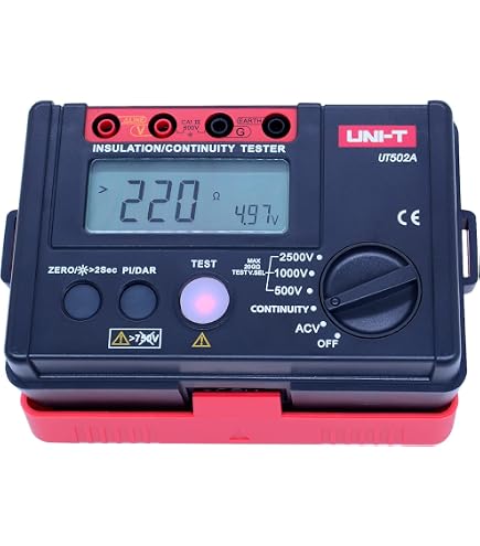 Megger 212159 Analog Insulation Tester, Hand-Crank Powered, 100