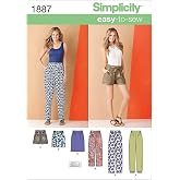 Simplicity S1887 Women's Pants, Shorts &amp; Skirt Sewing Pattern, Pull-On Pants in Two Lengths with Shorts &amp; Skirts, Sizes 8-16