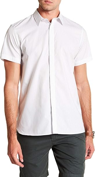 calvin klein men's short sleeve dress shirts