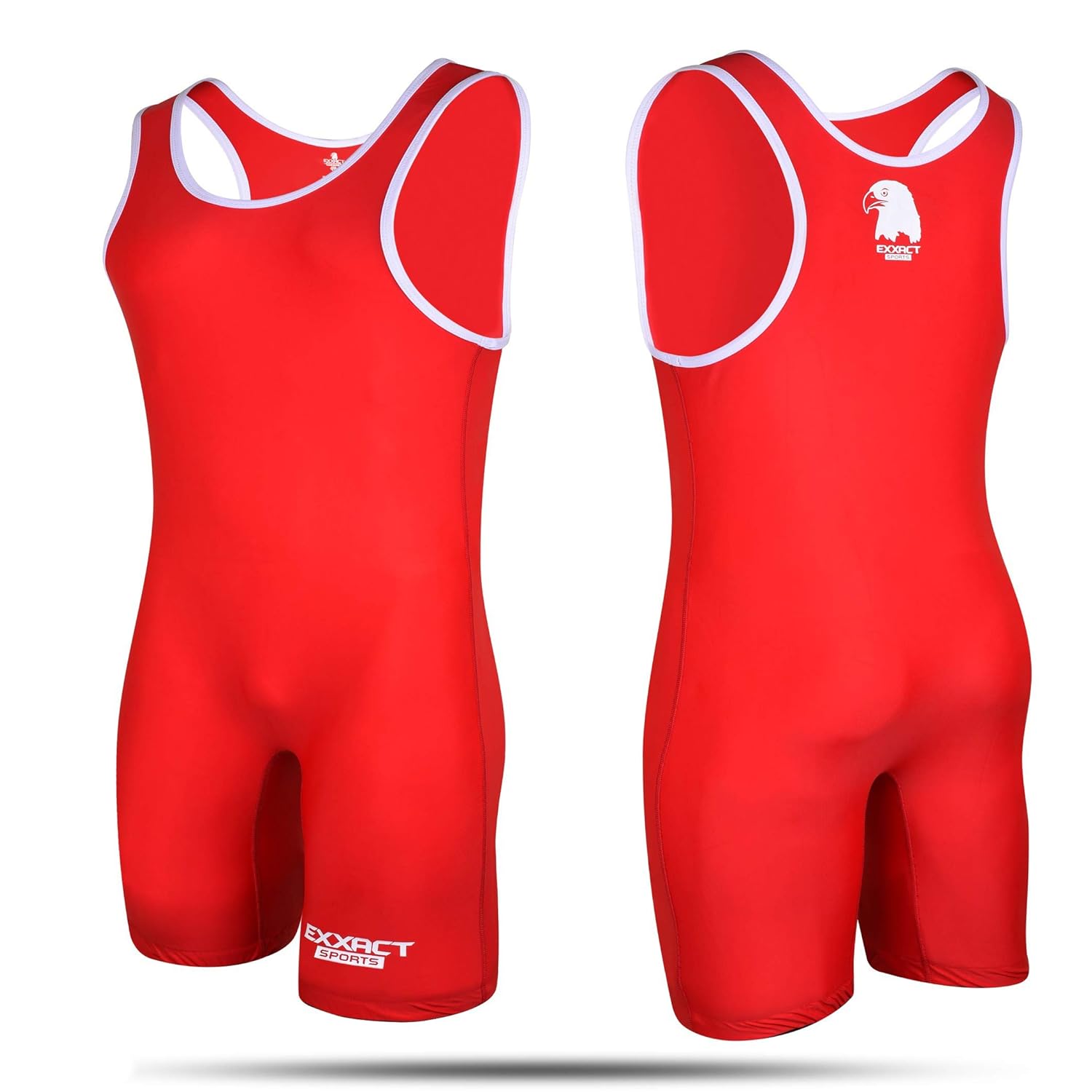 Plain Exxact Sports Wrestling Singlets (Red, Adult Large) Amazon.in