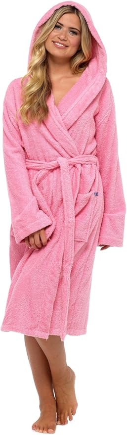 amazon ladies towelling dressing gowns