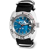 VOSTOK Amphibia 710059 Scuba Dude Automatic Watch, Black Strap
