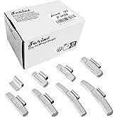 Zerint P Style, Grey, 70 pcs/Box, Clip on Wheel Weights for Steel Wheels, 0.25oz 10pcs, 0.5oz 20pcs, 0.75oz 15pcs; 1oz, 1.25o