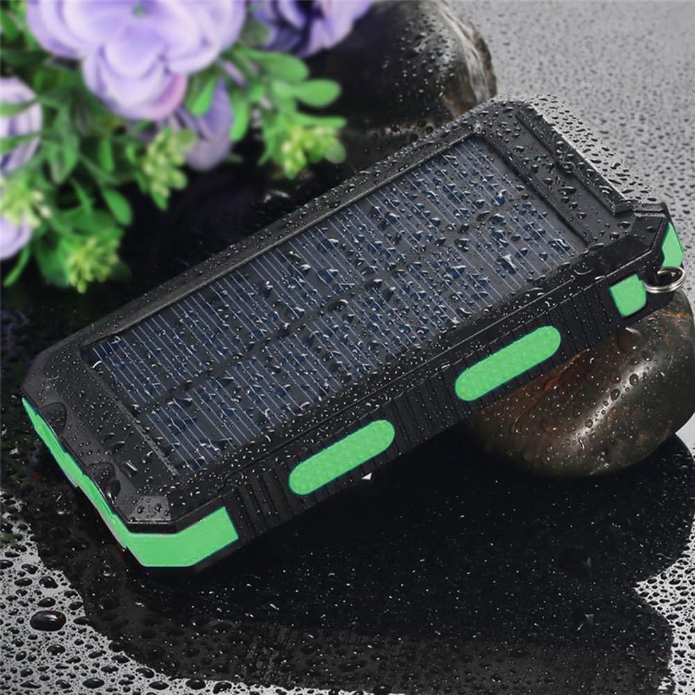 Solar Charger, 20000mAh Solar Power Bank Portable Charger for Camping External Battery Backup Charger with Dual 2 USB Port/LED Flashlights for All Smartphone, Tablet and Android Cellphone