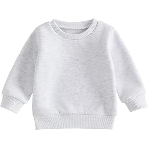 SZMBCMYXRZY Fall Baby Boy Girl Clothes Sweatshirt Pullover Toddler Outfits | Toddler Baby Boy Girl Fall Outfits Solid Color L