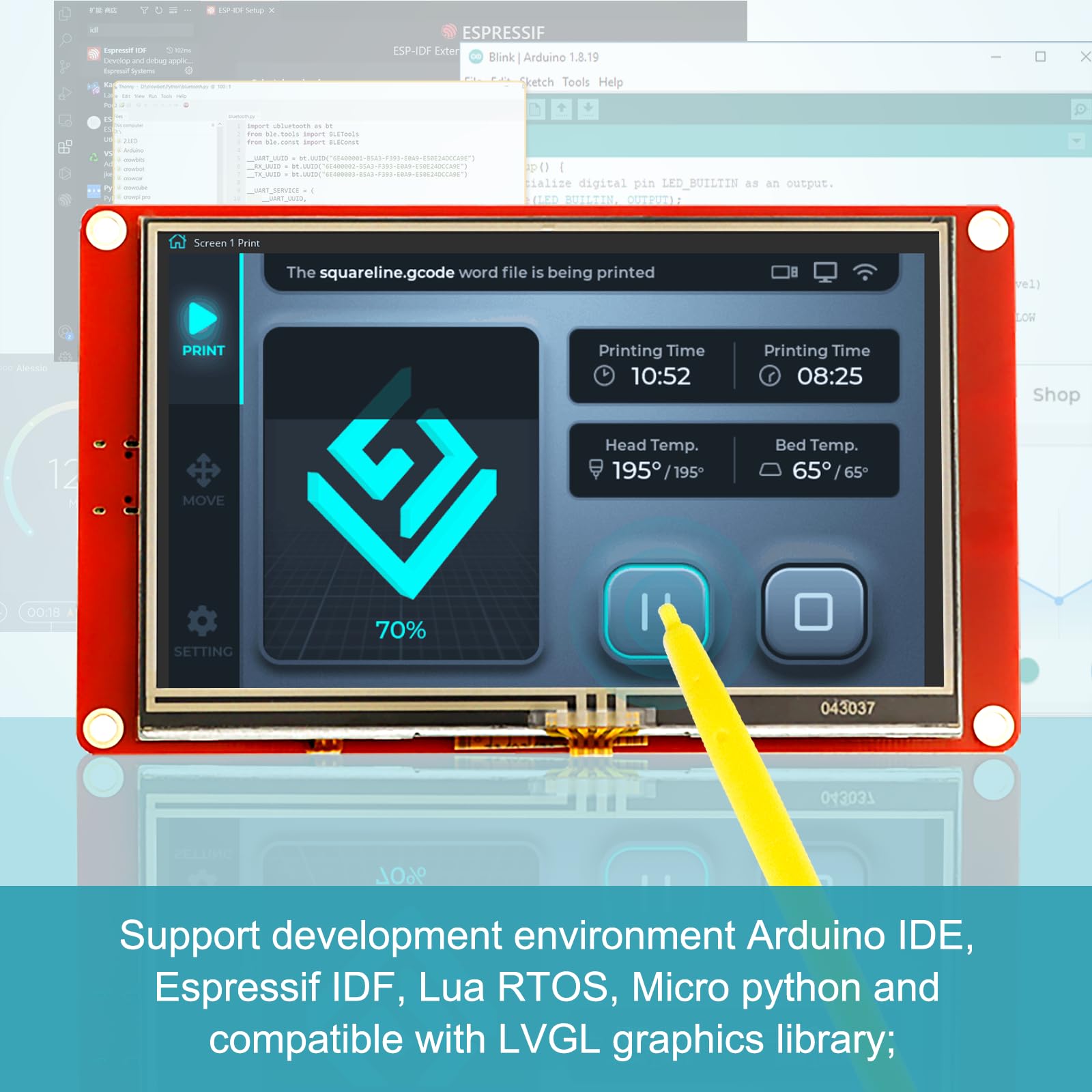 5.0 Inch ESP32 HMI Ekran 800x480 SPI TFT LCD Kapasitif Dokunmatik Ekran Uygun Fiyatıyla Satın Al