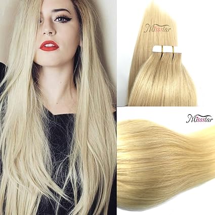 Misstar Blonde Hair Extensions Remy Tape In Virgin Human Hair