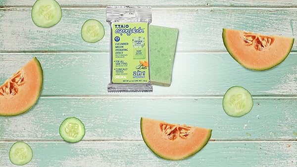 ESPONJABON CUCUMBER MELON, HYDRATING EFFECT, SPONGE INSIDE, SOAP OUTSIDE, MULTIFUNCTIONAL