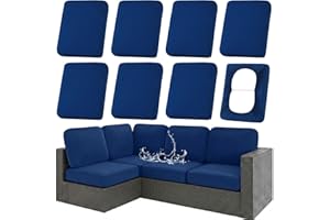hyha Waterproof Outdoor Cushion Covers for Patio Furniture, Stretch Patio Chair Cushion Slipcovers, Coated UV Resistant Repla