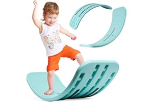 SWER Balance Board Kids with Bouncy Ball, Wobble Balance Board for Balance & Courage Building, Sensory Integration Training, Ideal Toy for Kids Aged 3+