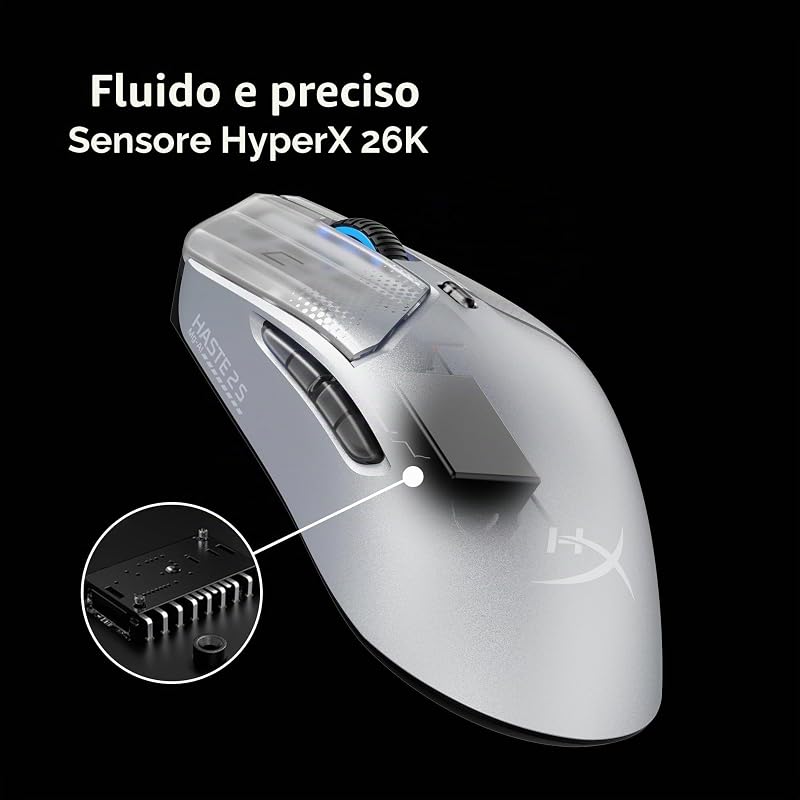 Pulsefire Haste 2 S, Mouse Gaming Wireless, Blu