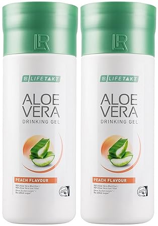 LR LIFETAKT Aloe Vera Drinking Gel Pfirsich Nahrungsergänzungsmittel (2x 1000 ml)