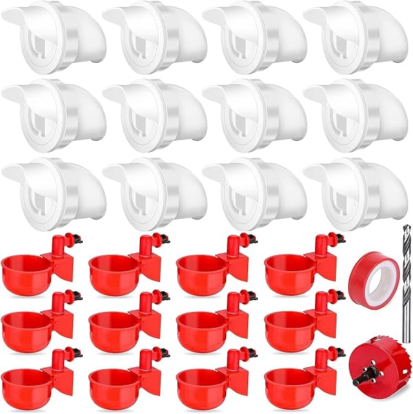12 PCS CHICKEN FEEDER KIT AND 12 PCS...