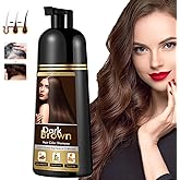Dark Brown Hair Dye Shampoo for Gray Hair, Instant Hair Color Shampoo for Women & Man, 3-In-1 & Semi-Permanent, Herbal Ingredients, Fast Acting and Long Lasting (500ML)