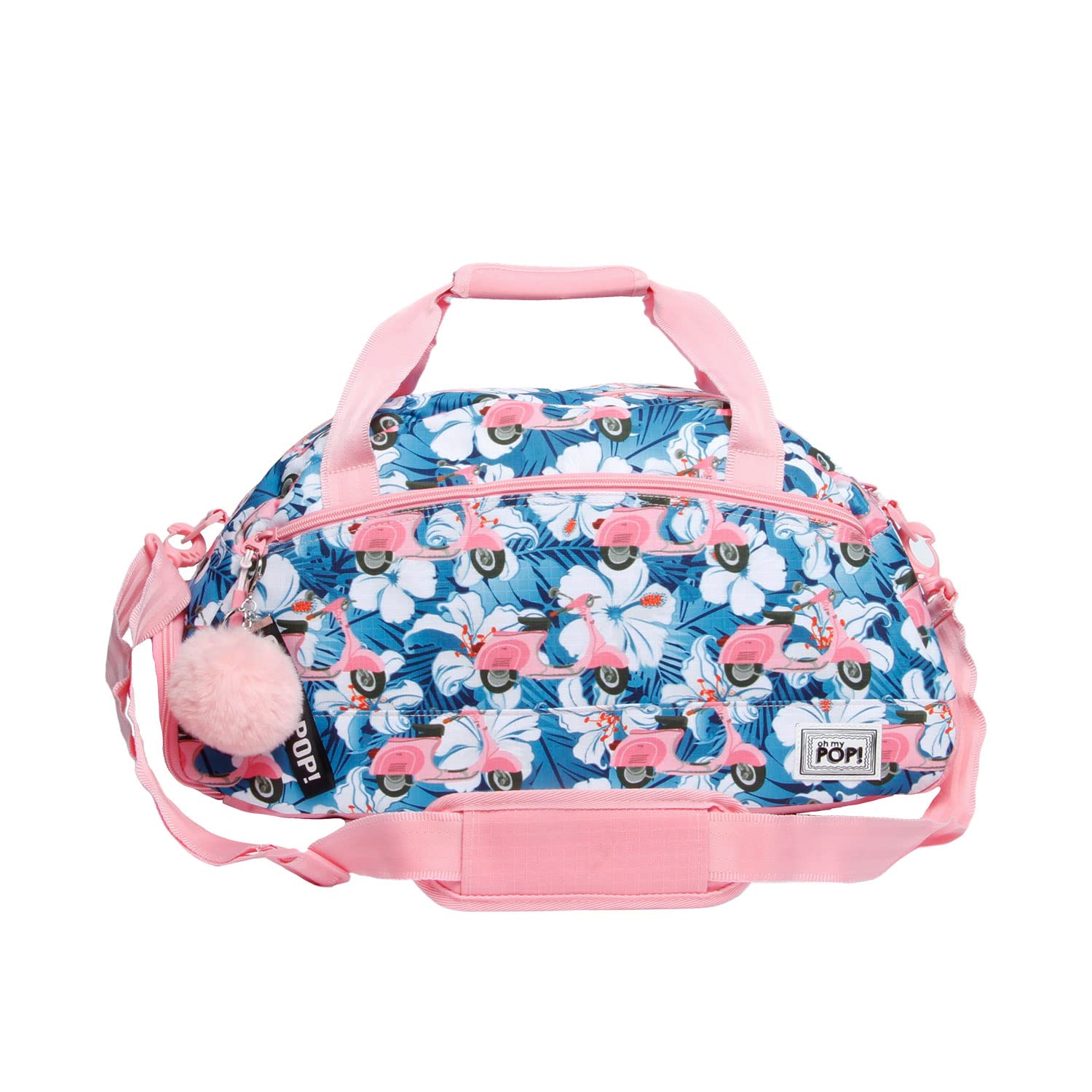 Oh My Pop Pink Scooter-Uptown Sports Bag Sport Duffel, 51 cm, 33.5 liters,Multicolour