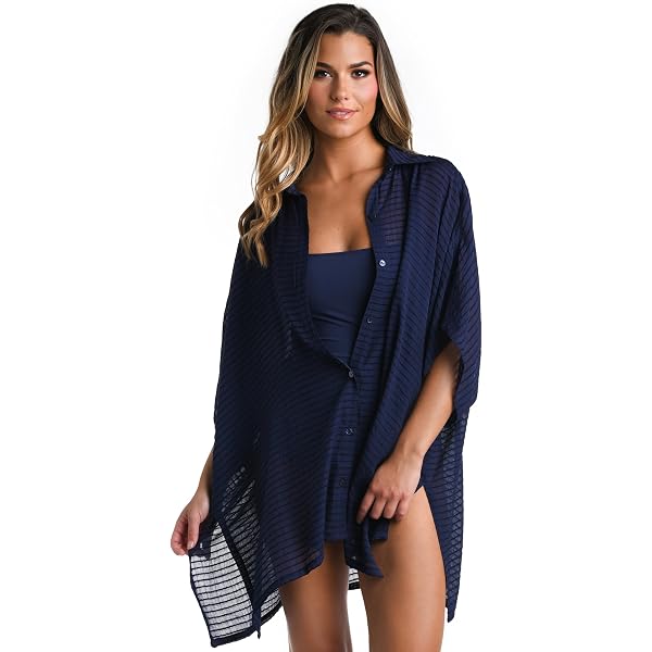 TD Collections Women's Frayed Trim Kimono Cover Up - Long Open Cardigan For Beach & Pool (Brick Red)