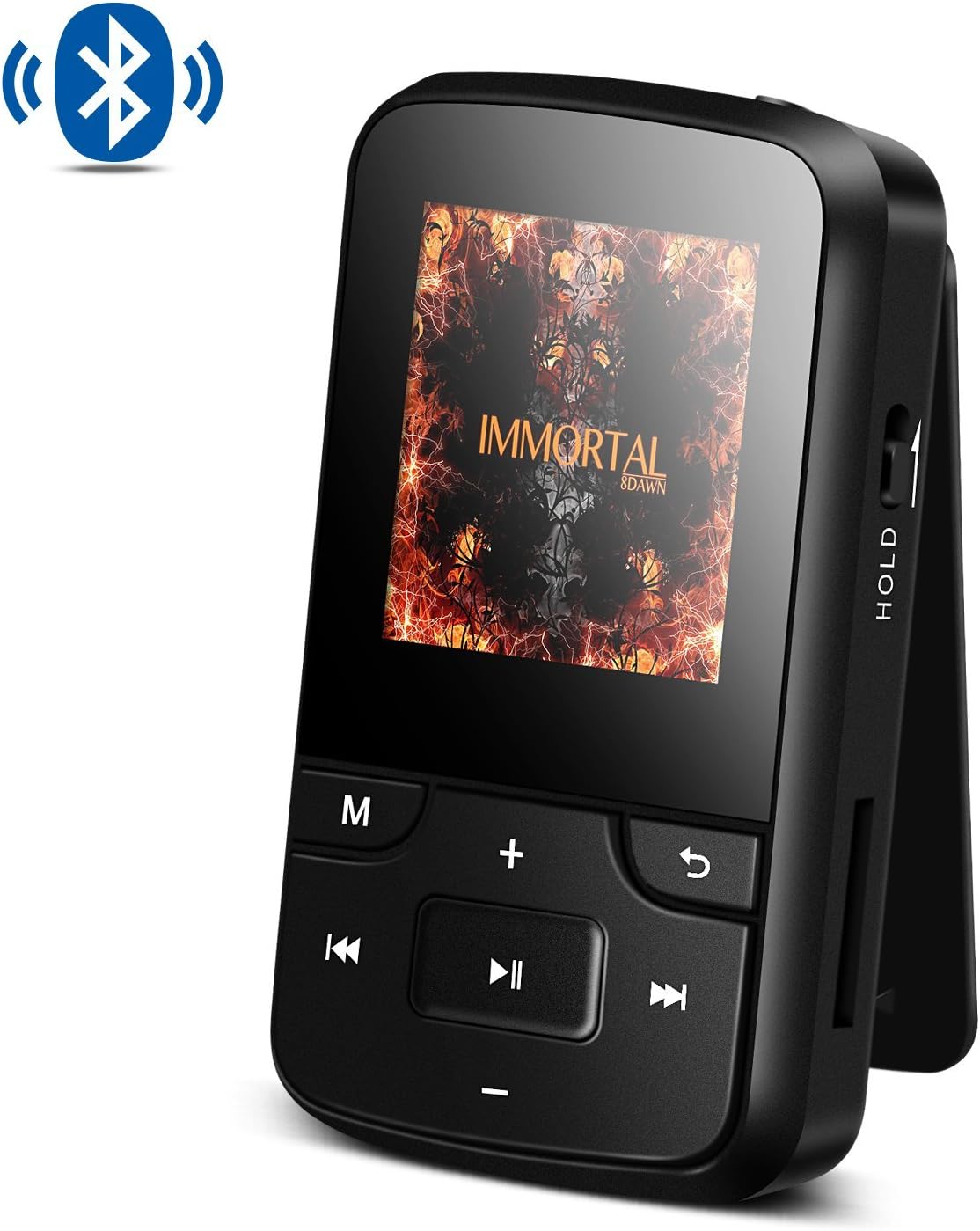 AGPtek Clip MP3 Player with Bluetooth 4.0, Portable Upgraded HD Display