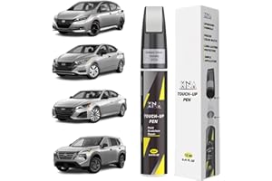 XNA Brilliant Silver Metallic(K23) for Nissan Touch Up Paint Pen, 2 in 1 Car Scratch Remover with Pen Tip and Brush, Exact Color-Matched for Car Paint Scratch Repair, Quick & Easy Fix Chips and Nicks