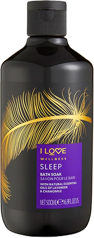 I LOVE Sleep Bath Soak Lavender Chamomile Essential Oils 500ml Vegan Skin Soft
