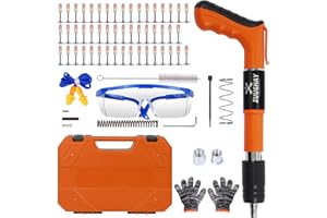 ZUUGHAY Nail Wall Fastening Tool for Cement Wall, Manual Steel Nails Gun Tool, Concrete Nail Gun, Mini Portable Nail Shooting Machine with 50 Nails, Household Woodworking,Orange