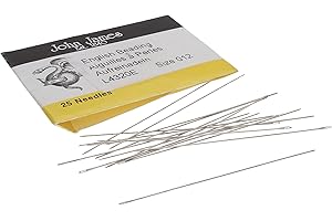 THE BEADSMITH John James English Beading Needles - Size 12, Pack of 25 - Made in England - Use for Loom Weaving Beadwork, Off-Loom Stitching and Jewelry Making with Seed Beads