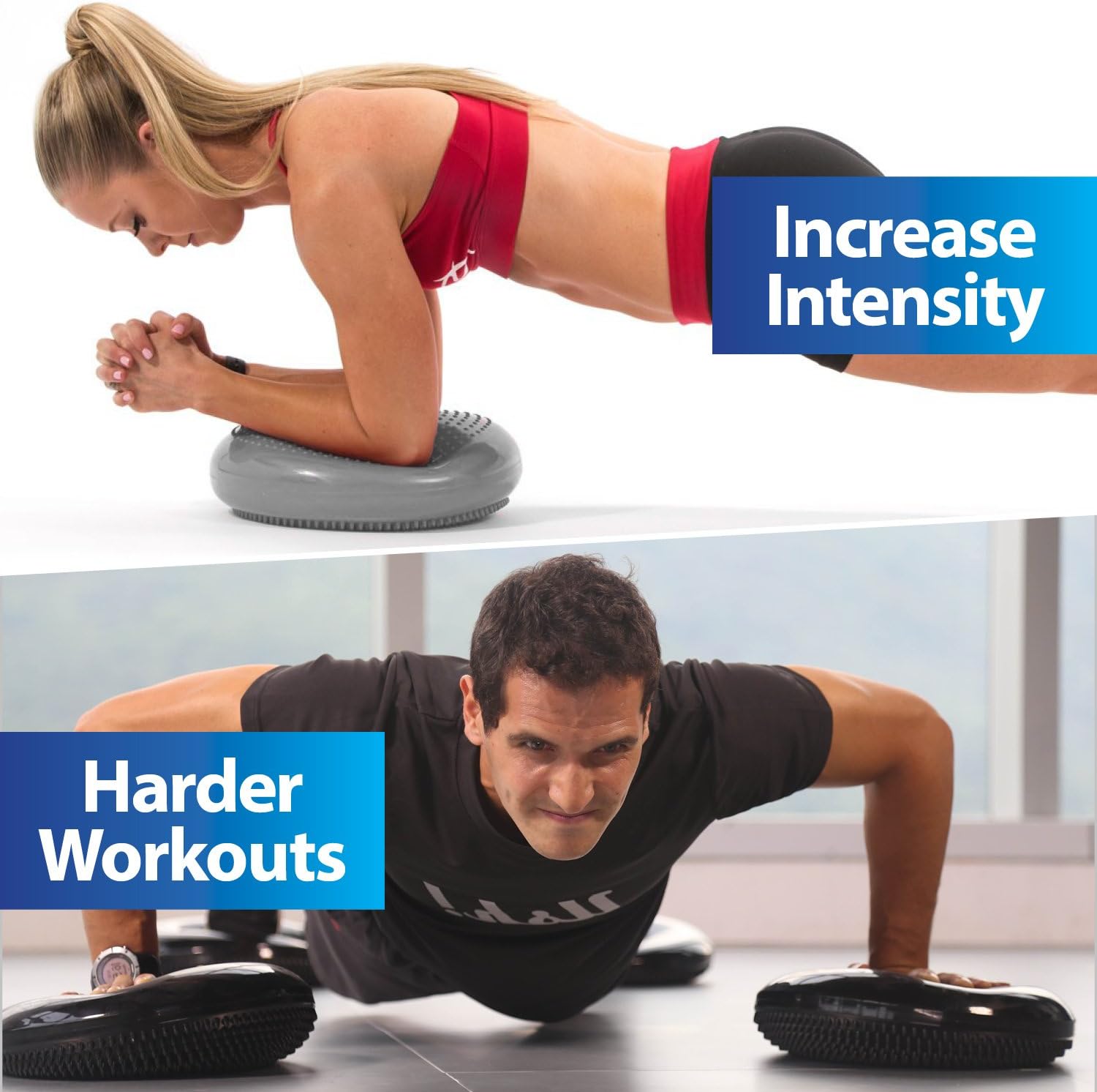 Balance Disc-Stability Wobble Cushion-Lumbar Support For Desk and Office Chair, Lower Back Pain Relief and Support-Kid’s Wiggle Seat For Classrooms-Home Gym Workout Equipment - Pump Included (Silver) : Sports & Outdoors