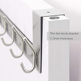 WEBI Over The Door Hook 6-Hook Hanger Stainless Steel Silver 39x11.5x8 cm view 7