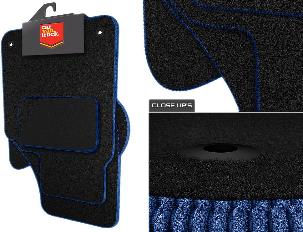 Car Van Truck Brand Name (Q107:CT55) 2 Piece Toyota (2012-2018) Hilux Single Cab Vehicle Specific Car Mat Set in Black Carpet with Black Edge Trim Colour