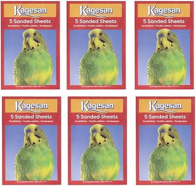 6 Pack Red Bird Cage Sand Paper Sheets 43 x 28 cm 30 Sheets 6x5 Pack