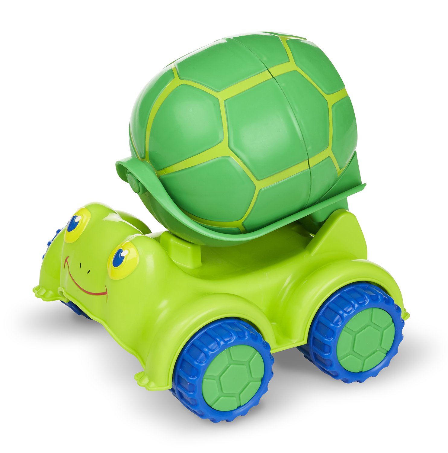 Melissa & Doug Sunny Patch Snappy Turtle Cement Mixer Construction Vehicle