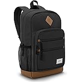 Solo New York Laptop Backpack for Women & Men -Carry On Bookbag for Travel & Work, Lightweight Bag, Side Mesh Pockets, Fits 15.6" Computer - Re:Fresh, Black