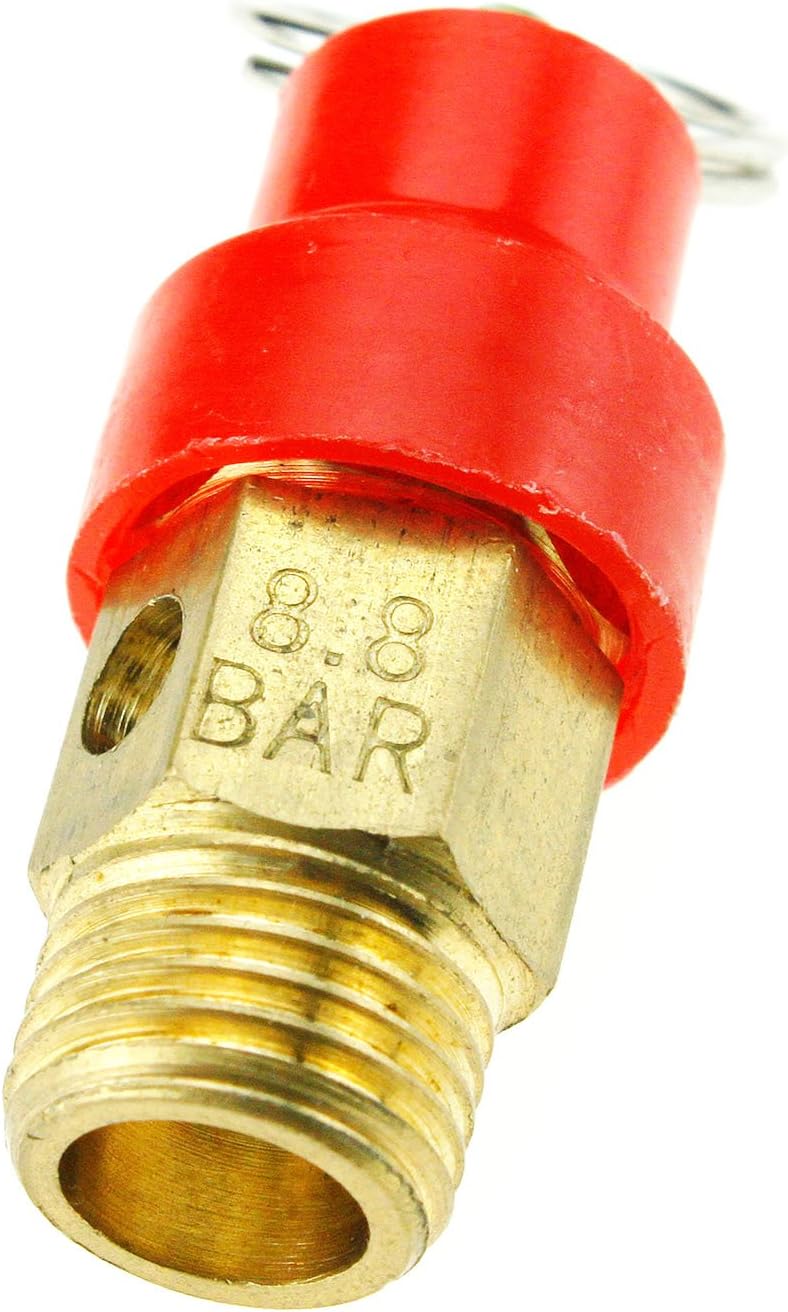 D2D New 8.8 BAR Air Compressor Pressure Safety Relief Valve 1/4" BSP