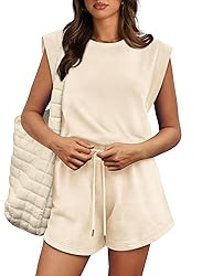 OFEEFAN Rompers for Women 2025 Cap Sleeve Trendy